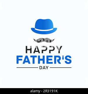 Happy father's day typography design, hand drawn lettering. Holiday lettering isolated on white background. Stock Vector