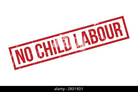 No Child Labour Rubber Stamp Seal Vector Stock Vector