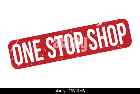 One Stop Shop rubber grunge stamp seal vector Stock Vector