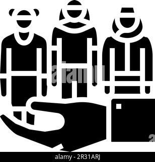 diversity inclusion feminism woman glyph icon vector illustration Stock ...