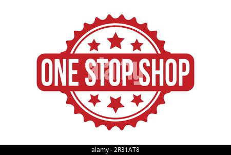 One Stop Shop rubber grunge stamp seal vector Stock Vector