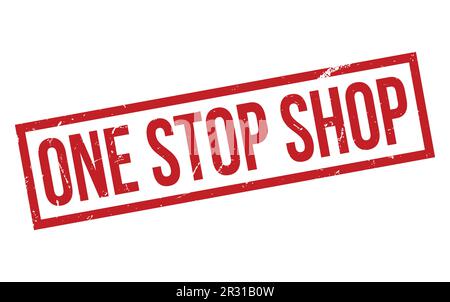 Red One Stop Shop Rubber Stamp Seal Vector Stock Vector
