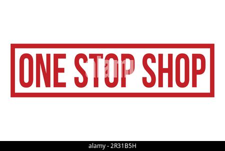 Red One Stop Shop Rubber Stamp Seal Vector Stock Vector