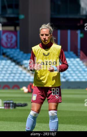 Birmingham, England. 21 May 2023. Jordan Nobbs of Aston Villa during the pre-match warm-up before the Barclays Women's Super League game between Aston Villa and Liverpool at Villa Park in Birmingham, England, UK on 21 May 2023. Credit: Duncan Thomas/Majestic Media/Alamy Live News. Stock Photo