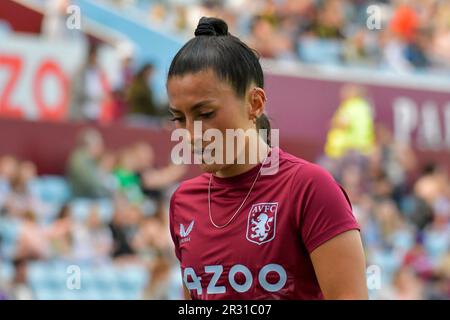 Birmingham, England. 21 May 2023. Maz Pacheco of Aston Villa during the pre-match warm-up before the Barclays Women's Super League game between Aston Villa and Liverpool at Villa Park in Birmingham, England, UK on 21 May 2023. Credit: Duncan Thomas/Majestic Media/Alamy Live News. Stock Photo