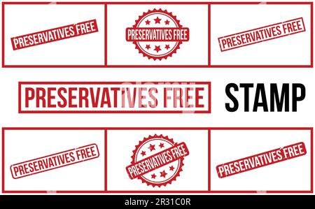 Preservatives Free rubber grunge stamp seal vector Stock Vector