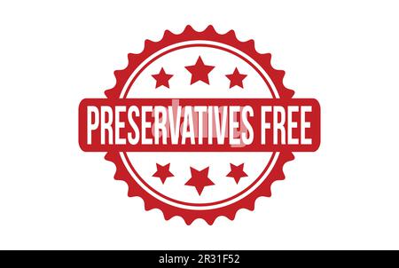Preservatives Free rubber grunge stamp seal vector Stock Vector