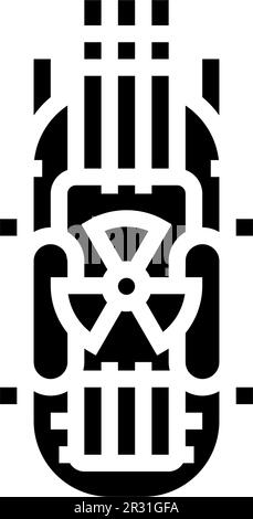 small modular nuclear reactor future technology line icon vector ...