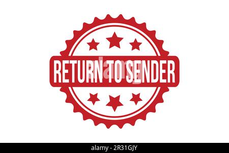 Return To Sender rubber grunge stamp seal vector Stock Vector