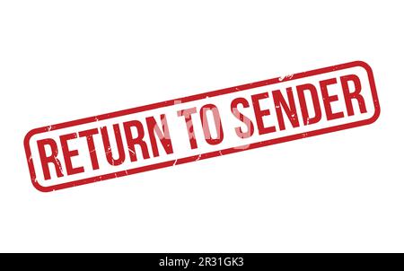 Return To Sender Rubber Stamp Seal Vector Stock Vector