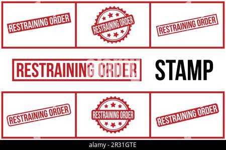 Restraining Order Rubber Stamp Set Vector Stock Vector