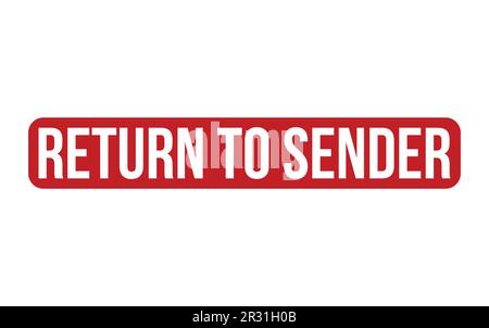 Return To Sender Rubber Stamp Seal Vector Stock Vector