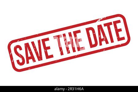 Save The Date Rubber Stamp Seal Vector Stock Vector