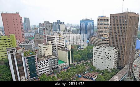 Aerial view of Motijheel Bangabandhu National football Stadium and ...