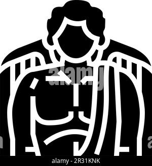 eros greek god ancient glyph icon vector illustration Stock Vector