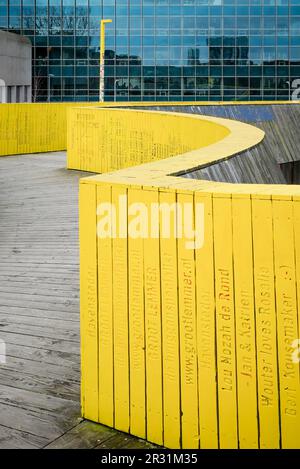 Rotterdam, Netherlands - Lichtsingel pedestrian bridge by studio ZUS Stock Photo