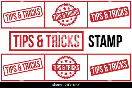 Tips & Tricks Rubber Stamp set Vector Stock Vector