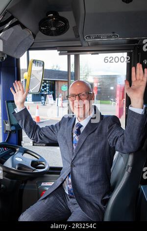 The UK’s first autonomous bus service, AB1 crossing the Forth Road ...