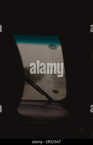 cloudy weather view in car Stock Photo