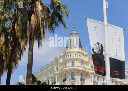 May 22, 2023, Cannes, Cote d'Azur, France: Re-opening of the CARLTON HOTEL during the 76th Annual Cannes Film Festival at Palais des Festivals on May 22, 2023 in Cannes, France (Credit Image: © Mickael Chavet/ZUMA Press Wire) EDITORIAL USAGE ONLY! Not for Commercial USAGE! Stock Photo