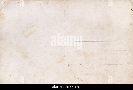 paper background - reverse side of vintage postcard from early twentieth century Stock Photo