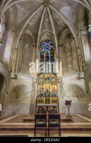 capilla de Santa Ana, palacio real de la Almudaina,castillo remodelado de construccion califal tomado por Jaime I en 1229, Palma,Mallorca, islas baleares, Spain. Stock Photo