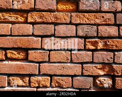 architectural background - old orange brick wall Stock Photo