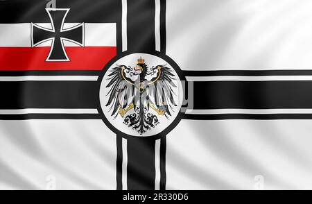 War flag of the german empire 1903 -1919 Stock Photo