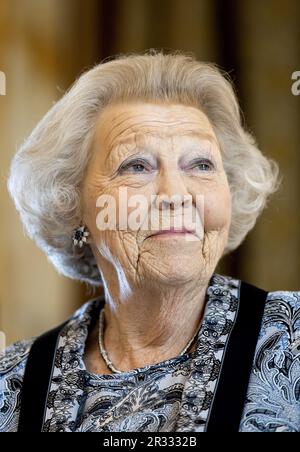 LEAD - Princess Beatrix during the presentation of the Jantje Beton Award in the Leiden town hall. The prize is awarded to the most play-friendly municipality in the Netherlands. ANP KOEN VAN WEEL netherlands out - belgium out Stock Photo