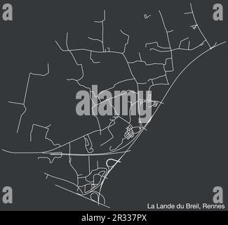 Street roads map of the LA LANDE DU BREIL SUB QUARTER RENNES