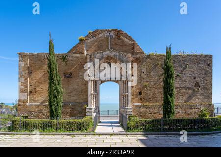 Ruins of an ancient church St. Peter in the old town of Vasto. Chieti, Abruzzo, Italy, Europe. Stock Photo