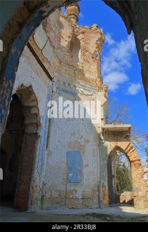 The Kurisov estate. Odessa region. Ukraine - April 03, 2021. The photo shows the old Kurisov estate in Ukraine. Stock Photo