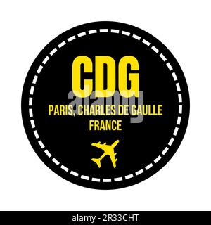 CDG Paris airport symbol icon Stock Photo