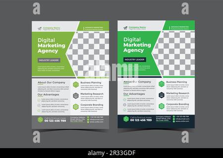 Digital Marketing Agency Business Flyer Stock Vector