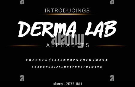 Funky colorful cartoon font type. Vector alphabet Stock Vector
