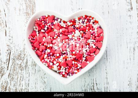 Valentine cake decorations Stock Photo