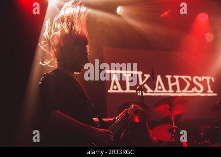 Tilburg, Netherlands. 22nd, April 2023. The metal band Alkahest performs a live concert during the Dutch music festival Roadburn Festival 2023 in Tilburg. (Photo credit: Gonzales Photo - Peter Troest). Stock Photo