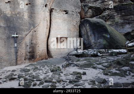 hiking trail in saxon switzerland Stock Photo