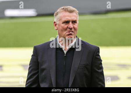 Dean Smith manager of Leicester City during the Premier League match Newcastle United vs Leicester City at St. James's Park, Newcastle, United Kingdom, 22nd May 2023  (Photo by Mark Cosgrove/News Images) Stock Photo