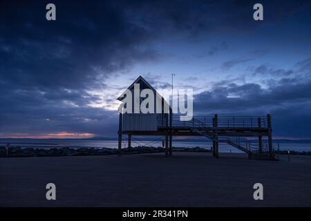 Dusk over Morecambe Bay, Lancashire, England Stock Photo