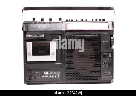 Moscow, Russia, May 18, 2023: Radiotehnica ML 6102 stereo radio cassette recorder Stock Photo