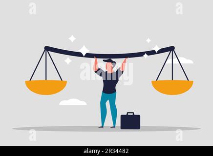 Business ethics in work and principles. Honesty, trust, responsibility in business. Earn the trust of colleagues and a confident leader in the team. V Stock Vector