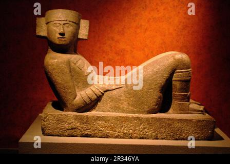 Chac-Mool (red claw)(900-1250d.c), from Chichen Itza. Museo Nacional de Antropologia. State of Mexico D.F. Mexico. Stock Photo