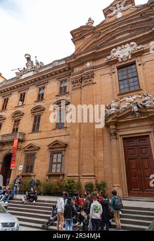 Florence, Italy - April 6, 2022: Piazza San Firenze is a square in the historic center of Florence, Tuscany, Italy. Stock Photo