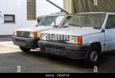 Fiat Panda: Retro Car in White