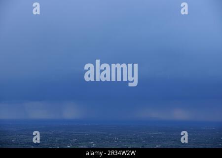 Tormenta sobre la marina de Llucmajor.Migjorn.Mallorca.Islas Baleares. España. Stock Photo