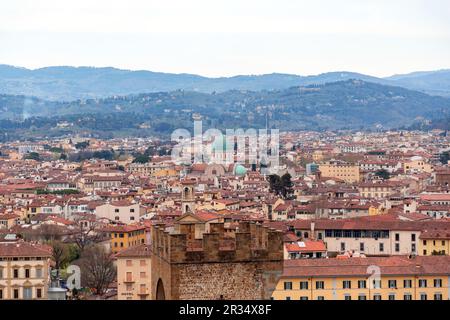 Florence, Italy - April 6, 2022: The Great Synagogue of Florence or Tempio Maggiore is one of the largest synagogues in South-central Europe, situated Stock Photo