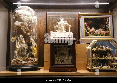 Evora, Portugal- October 10, 2022: Crib collection of the Sacred Art Museum of Evora Stock Photo