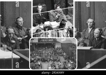 The famous 1945 Nuremberg trials that tried the Nazi criminals. Stock Photo