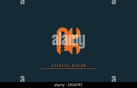 Alphabet letters Modern Creative logo PK , KP Stock Vector